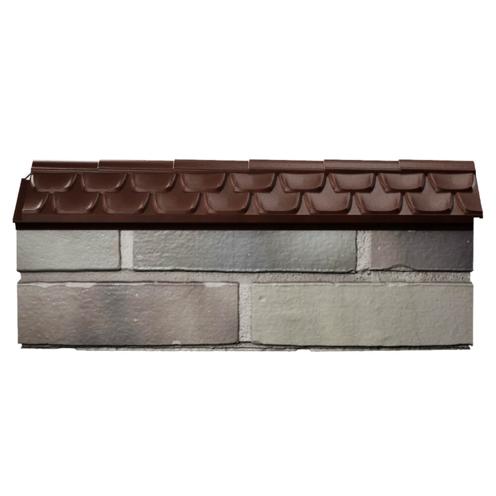 Парапет Zking Эльбрус Коричневый с посадкой на 0.5 кирпича (130мм) в Мытищах фото