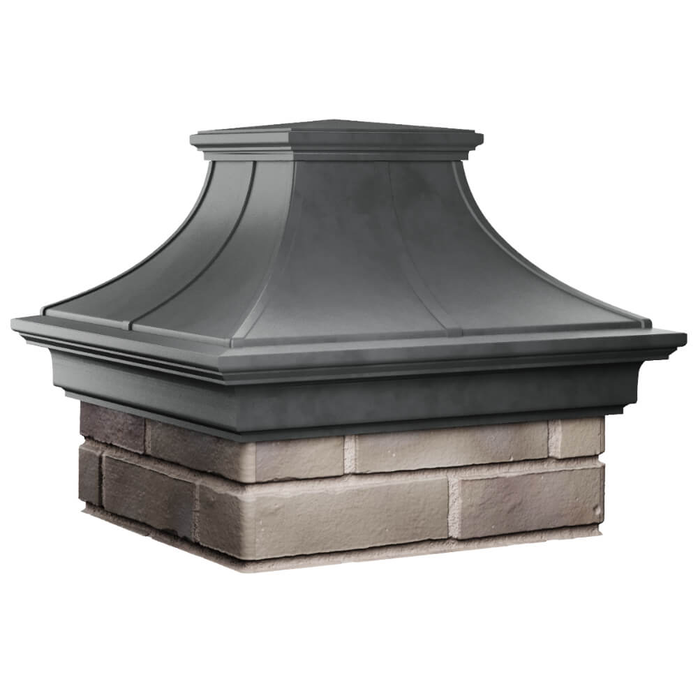 Колпак Zking Монблан Премиум Серый на столб 1.5х1.5 кирпича (385х385мм) в Мытищах фото