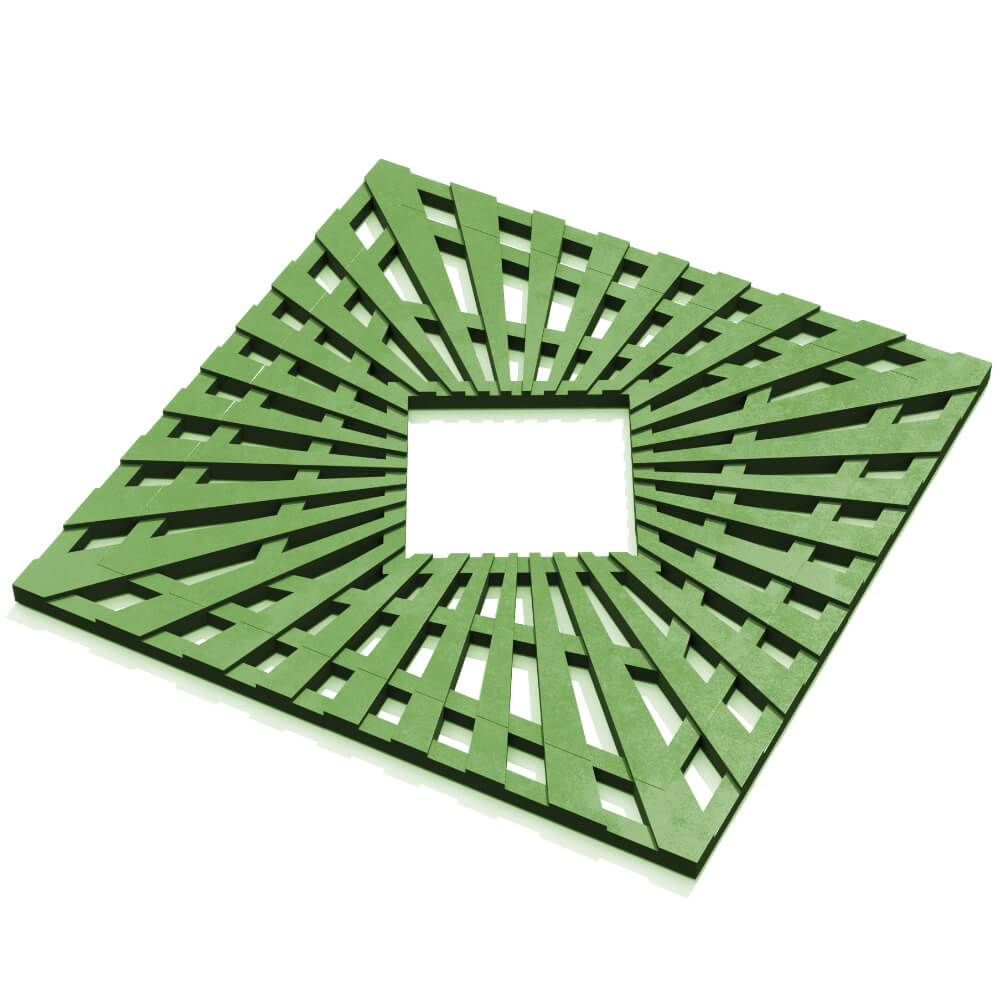 Приствольная решетка для дерева ZKING ATMOSPHERE 1.2х1.2м Зеленая в Мытищах фото