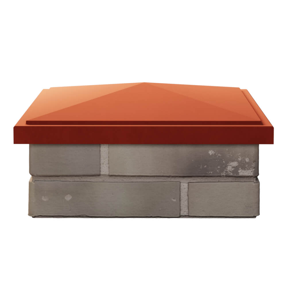 Колпак Zking БонаМоно Красный на столб 1.5х1.5 кирпича (385х385, 400х400мм) Мытищи фото