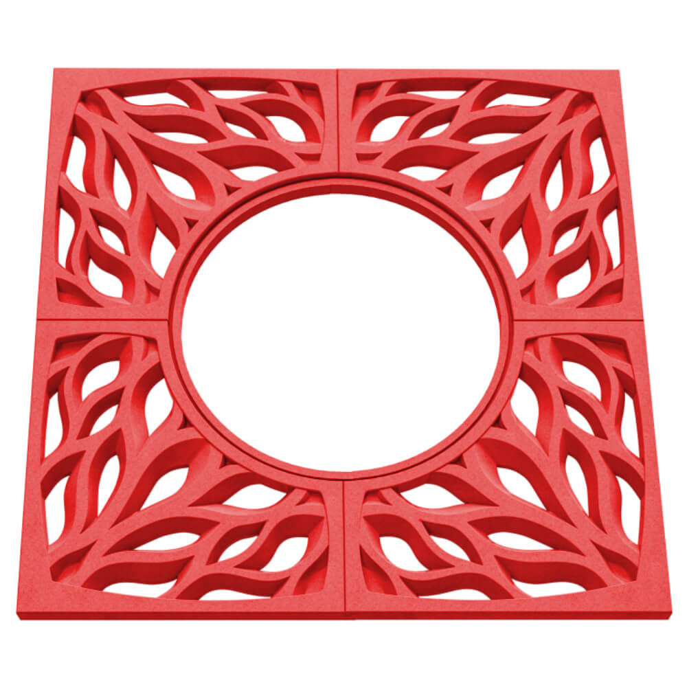 Приствольная решетка для дерева ZKING CRUST 1.2х1.2м Красная в Мытищах фото