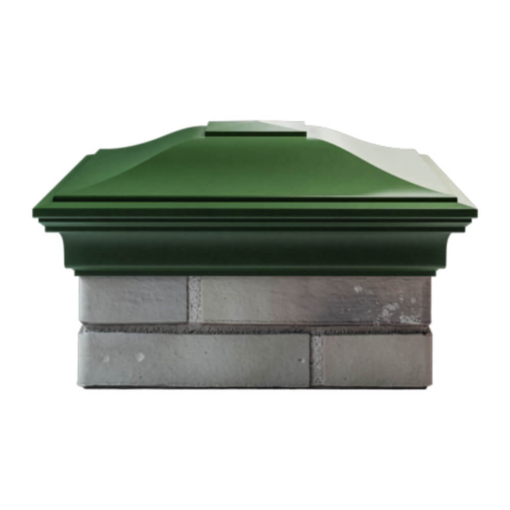 Колпак Zking Монблан Зеленый на столб 1.5х1.5 еврокирпича 0.7НФ (355х355мм) Мытищи фото