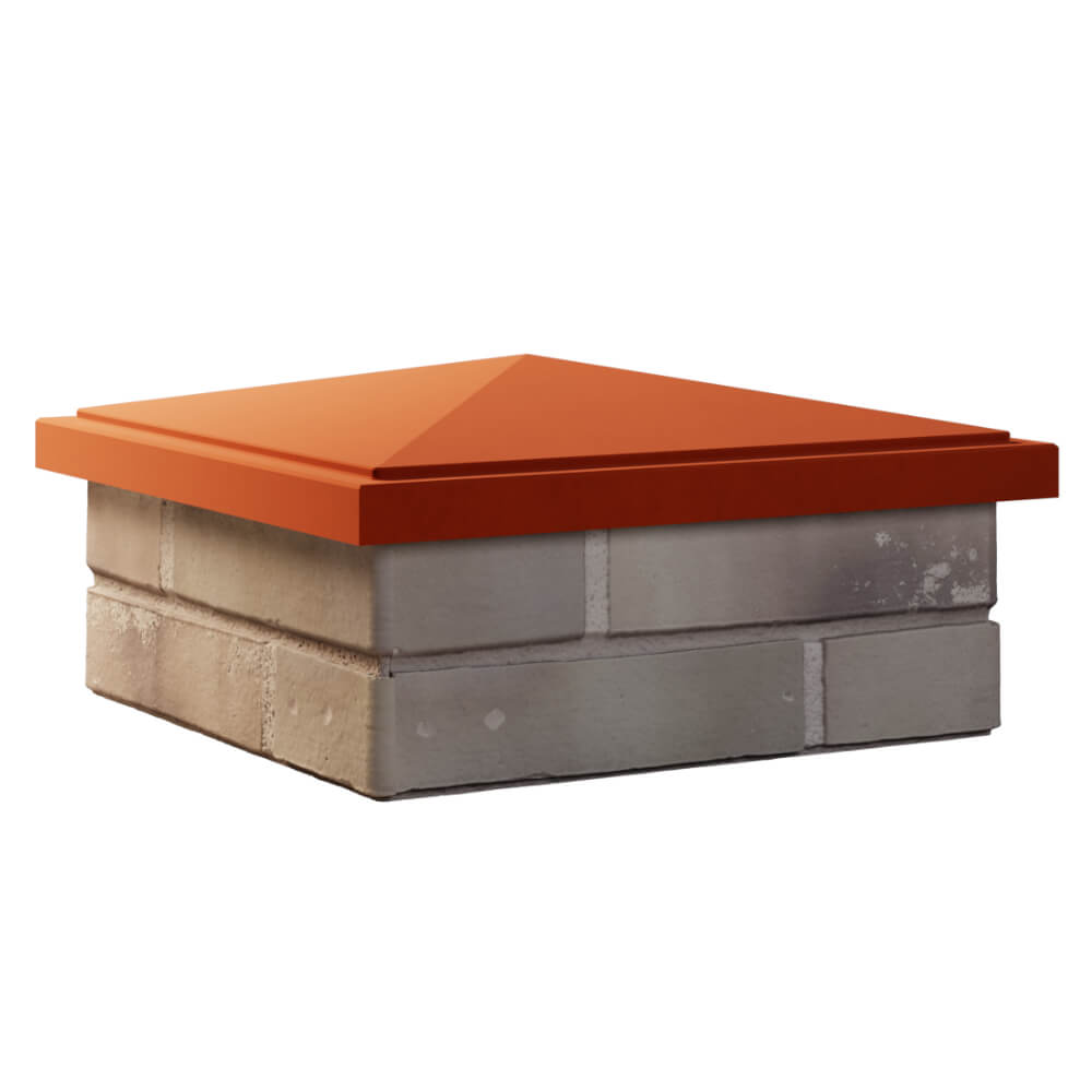 Колпак Zking БонаМоно Красный на столб 1.5х1.5 кирпича (385х385, 400х400мм) в Мытищах фото