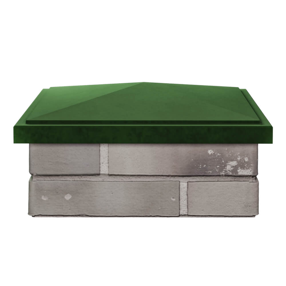 Колпак Zking БонаМоно Зеленый на столб 1.5х1.5 кирпича (385х385, 400х400мм) Мытищи фото