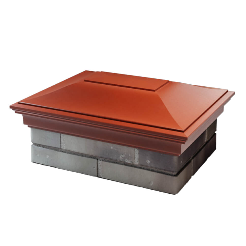 Колпак Zking Монблан Красный на столб 2х1.5 кирпича (515х385мм) в Мытищах фото