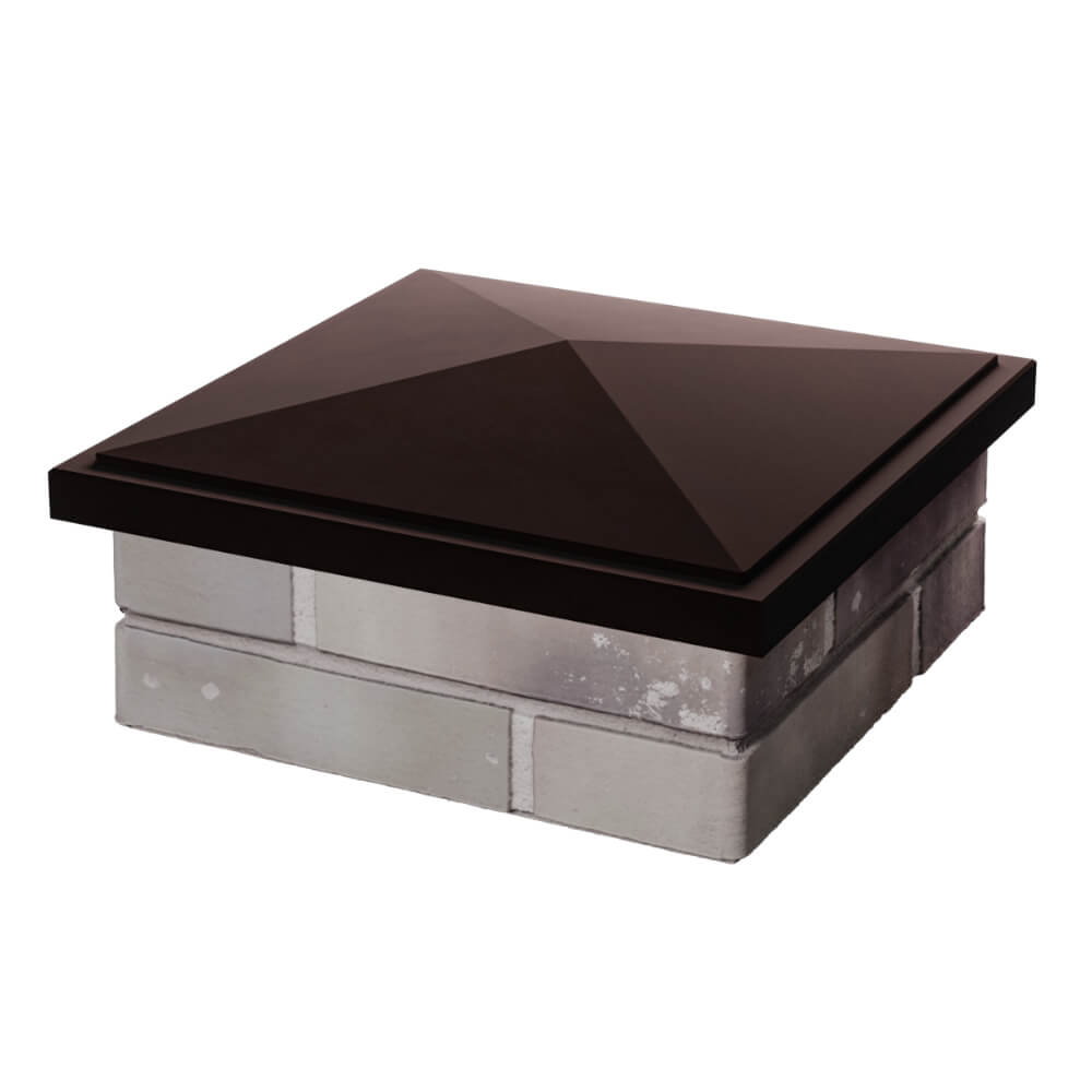 Колпак Zking БонаМоно Коричневый на столб 1.5х1.5 кирпича (385х385, 400х400мм) в Мытищах фото