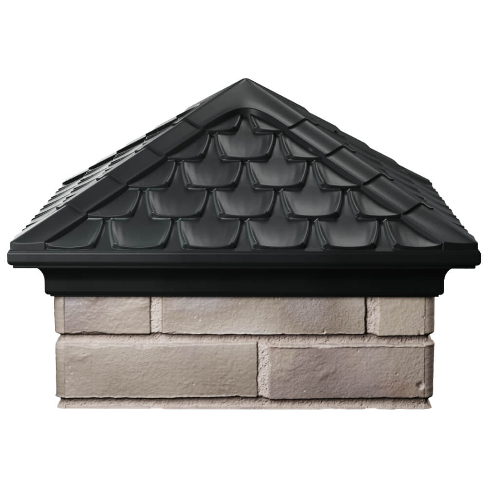 Колпак Zking Эльбрус Черный на столб 1.5х1.5 кирпича (385х385мм) Мытищи фото