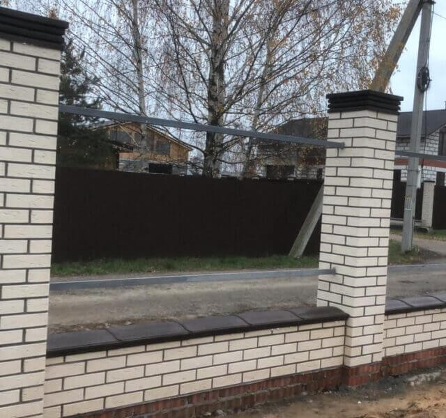 Колпак Zking Бона ХайТек Коричневый на столб 1.5х1.5 кирпича (385х385мм) в Мытищах фото