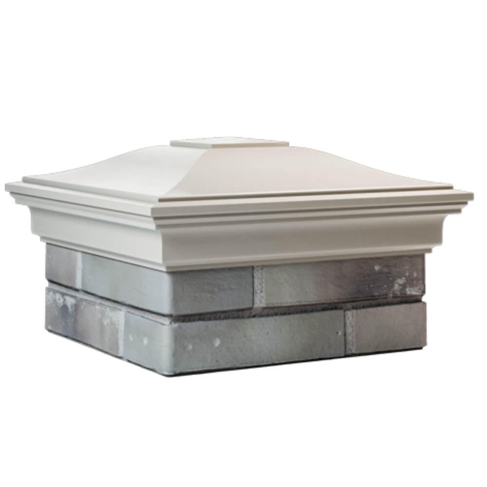 Колпак Zking Монблан Бежевый на столб 1.5х1.5 кирпича (385х385мм) в Мытищах фото