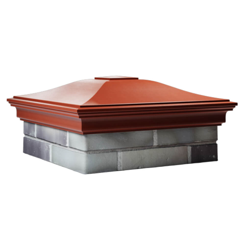 Колпак Zking Монблан Красный на столб 2х2 кирпича (515х515мм) в Мытищах фото