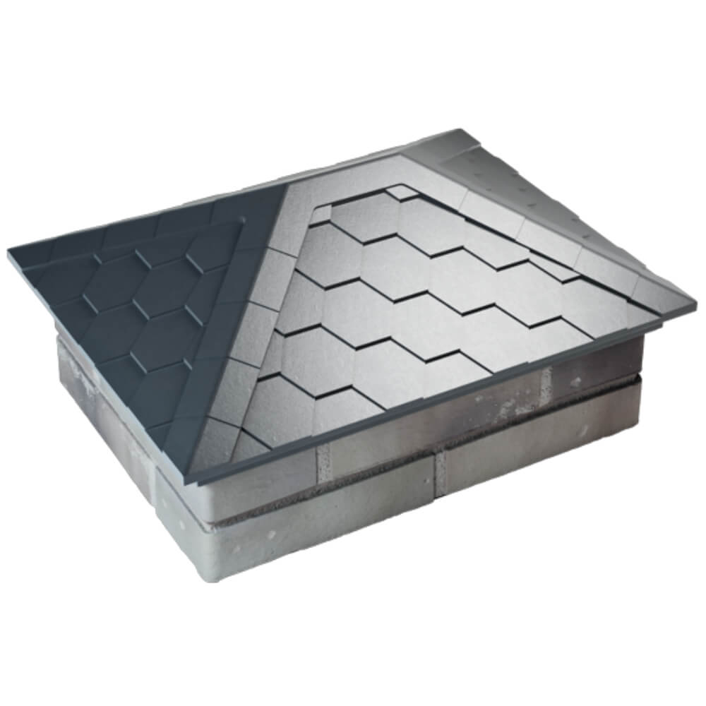 Колпак Zking Эверест Серый на столб 2х1.5 кирпича (520х390мм) Мытищи фото