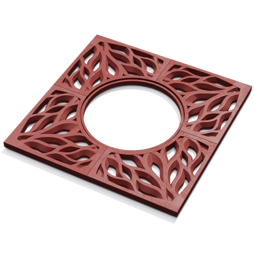 Приствольная решетка для дерева ZKING CRUST 1.2х1.2м Красная в Мытищах фото