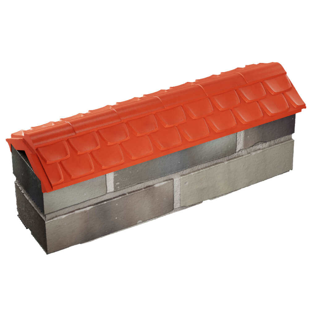 Парапет Zking Эльбрус Красный с посадкой на 0.5 кирпича (130мм) в Мытищах фото