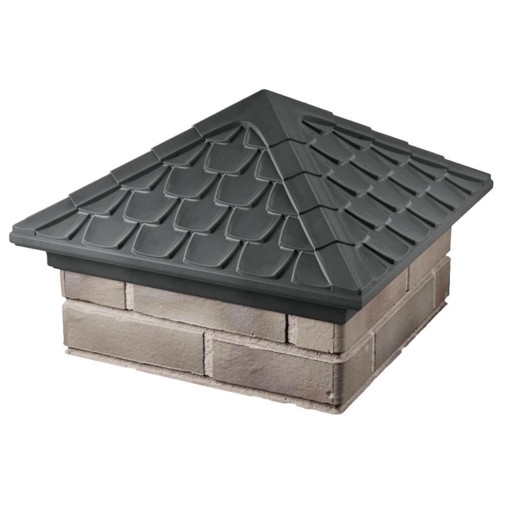 Колпак Zking Эльбрус Серый на столб 1.5х1.5 кирпича (385х385мм) в Мытищах фото