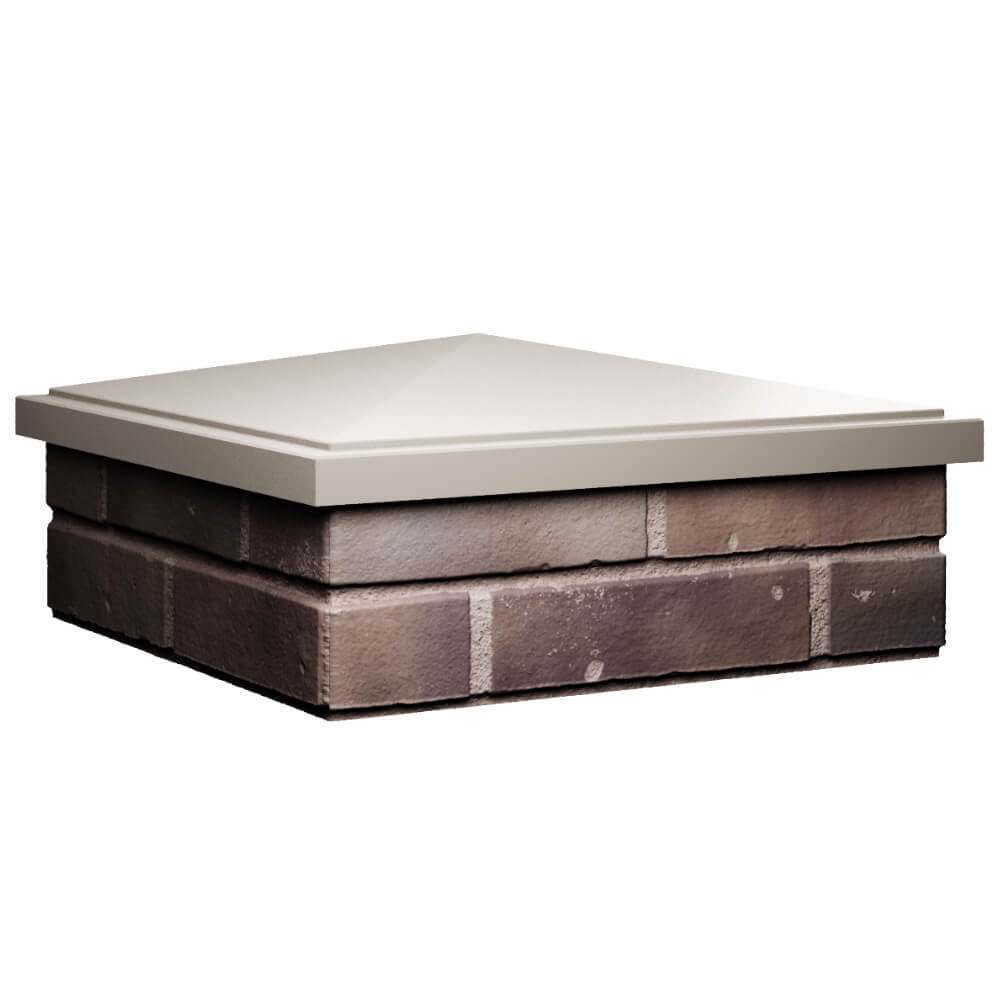 Колпак Zking БонаМоно Бежевый на столб 2х2 кирпича (515х515, 530х530мм) в Мытищах фото