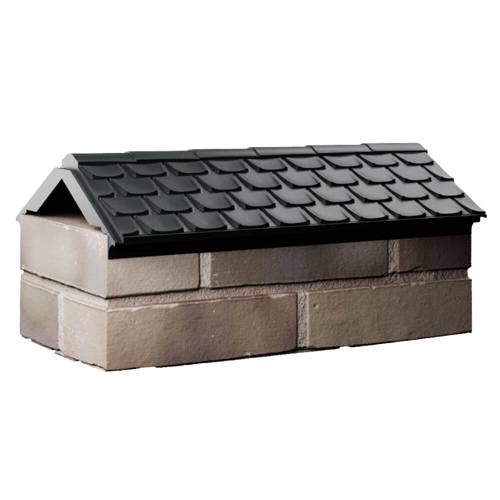 Парапет Zking Эльбрус Черный с посадкой на 1 кирпич (255мм) Мытищи фото