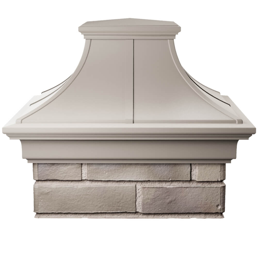 Колпак Zking Монблан Премиум Бежевый на столб 1.5х1.5 кирпича (385х385мм) Мытищи фото