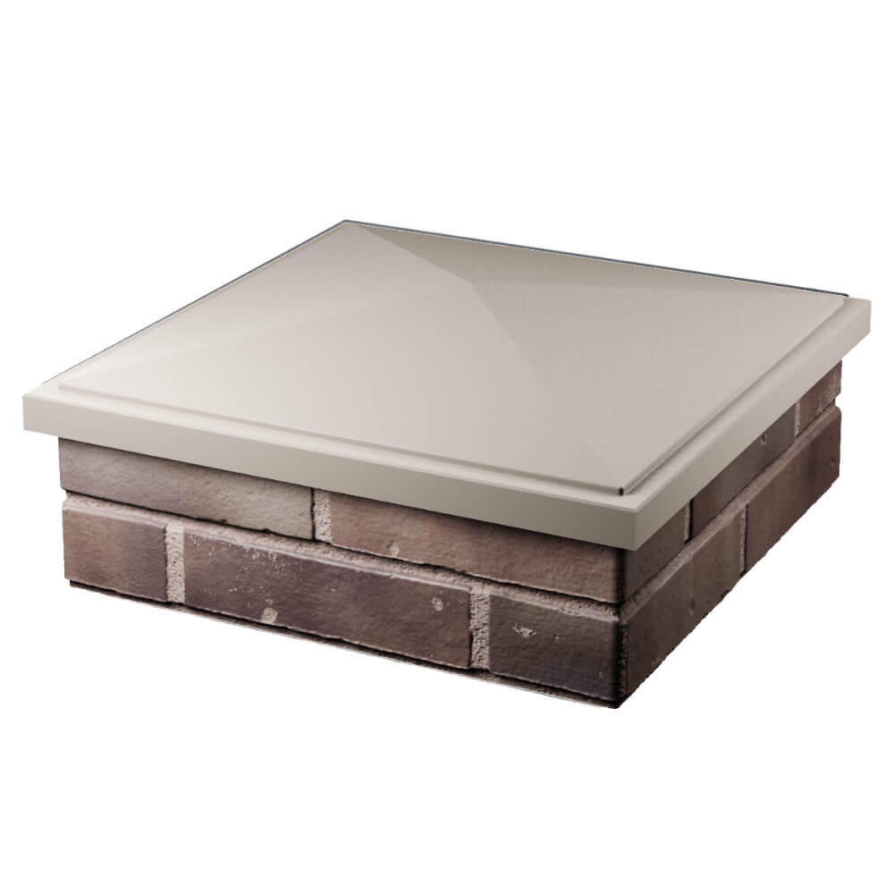 Колпак Zking БонаМоно Бежевый на столб 2х2 кирпича (515х515, 530х530мм) в Мытищах фото