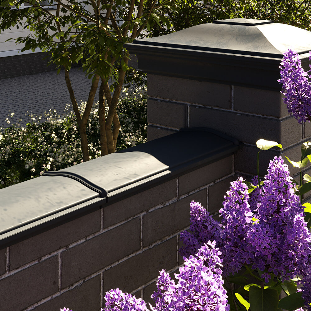 Парапет Zking Монблан Черный посадка на 0.5 кирпича (130мм) в Мытищах фото