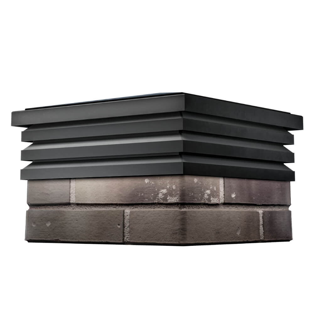 Колпак Zking Бона ХайТек Черный на столб 1.5х1.5 кирпича (385х385мм) в Мытищах фото