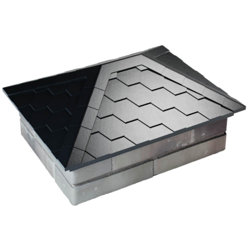 Колпак Zking Эверест Черный на столб 2х1.5 кирпича (520х390мм) Мытищи фото