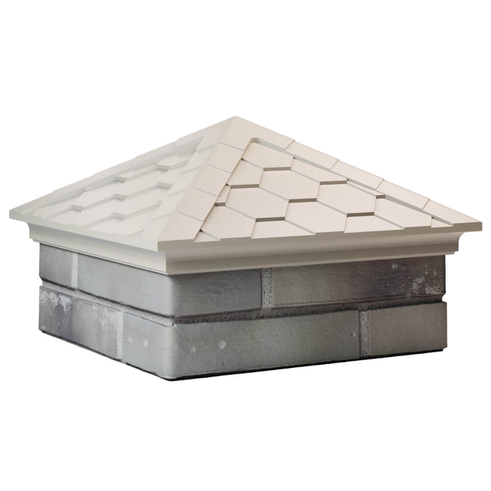 Колпак Zking Эверест Бежевый на столб 1.5х1.5 кирпича (390х390мм) в Мытищах фото