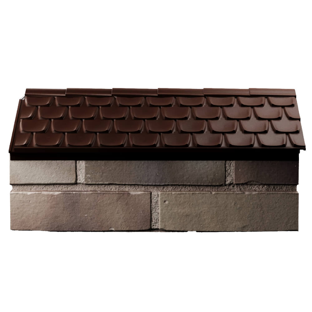 Парапет Zking Эльбрус Коричневый с посадкой на 1 кирпич (255мм) в Мытищах фото