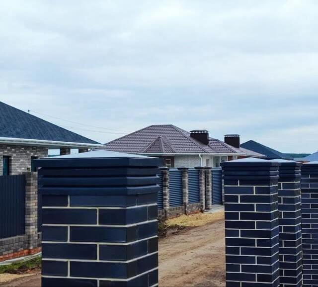 Колпак Zking Бона ХайТек Серый на столб 1.5х1.5 кирпича (385х385мм) в Мытищах фото