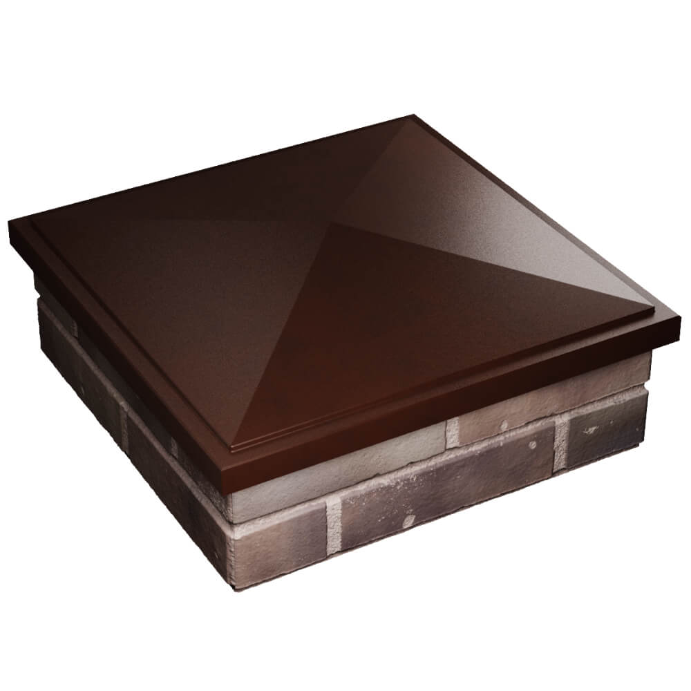 Колпак Zking БонаМоно Коричневый на столб 2х2 кирпича (515х515, 530х530мм) в Мытищах фото