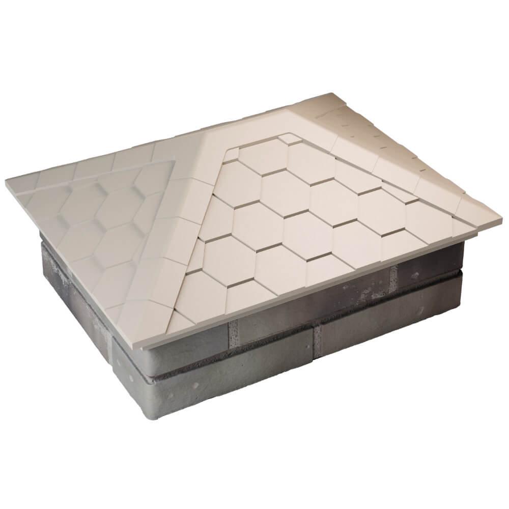 Колпак Zking Эверест Бежевый на столб 2х1.5 кирпича (520х390мм) Мытищи фото