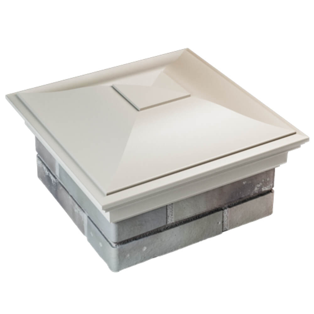 Колпак Zking Монблан Бежевый на столб 1.5х1.5 кирпича (385х385мм) в Мытищах фото