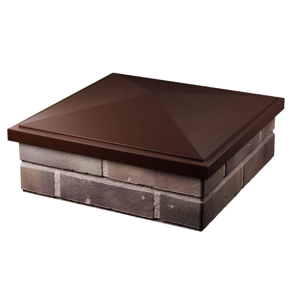 Колпак Zking БонаМоно Коричневый на столб 2х2 кирпича (515х515, 530х530мм) в Мытищах фото