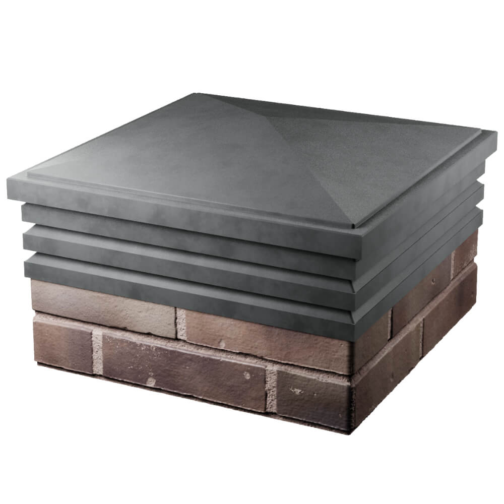 Колпак Zking Бона ХайТек Серый на столб 2х2 кирпича (513х513мм) в Мытищах фото