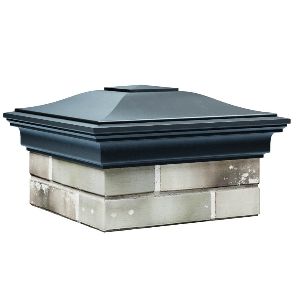 Колпак Zking Монблан Серый на столб 1.5х1.5 кирпича (385х385мм) в Мытищах фото