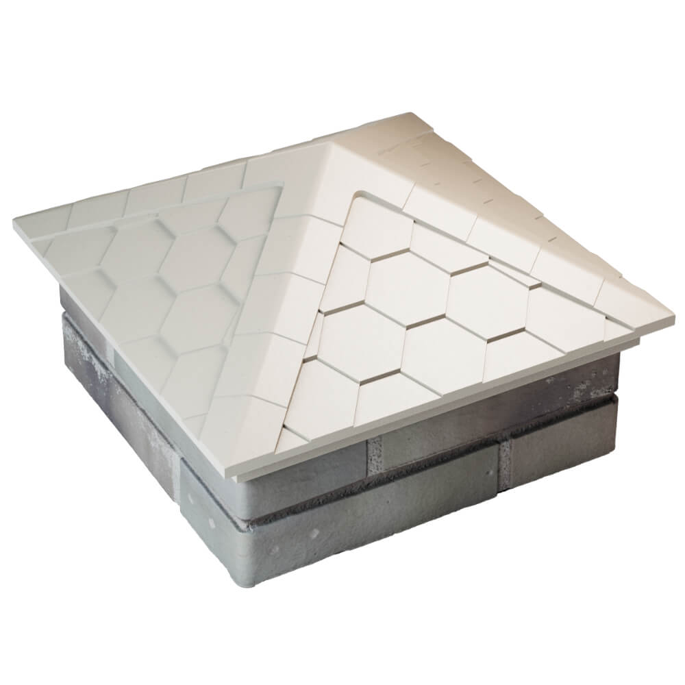 Колпак Zking Эверест Бежевый на столб 1.5х1.5 кирпича (390х390мм) в Мытищах фото