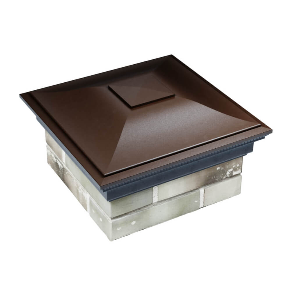 Колпак Zking Монблан Коричневый на столб 1.5х1.5 еврокирпича 0.7НФ (355х355мм) в Мытищах фото