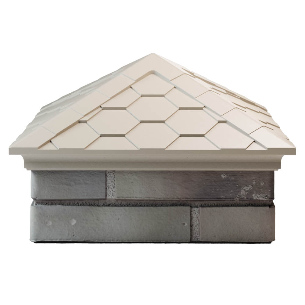 Колпак Zking Эверест Бежевый на столб 1.5х1.5 кирпича (390х390мм) Мытищи фото