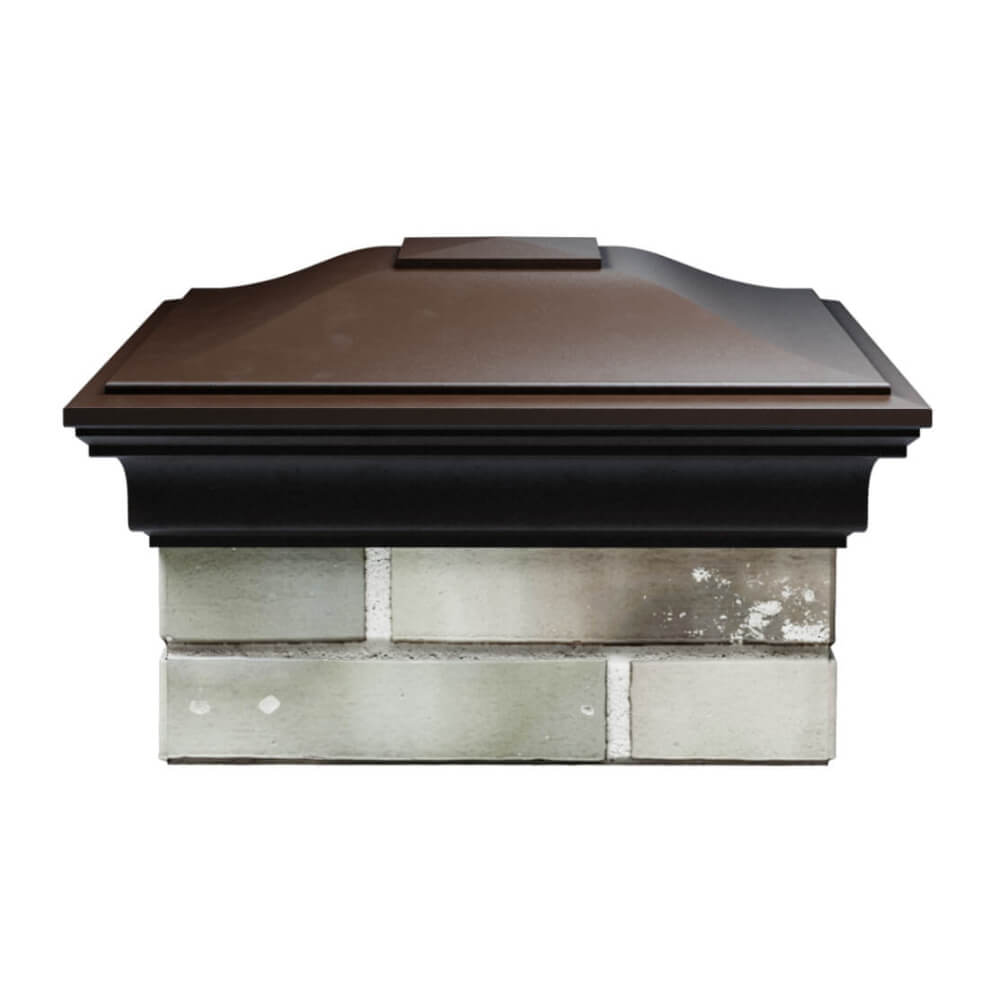 Колпак Zking Монблан Коричневый на столб 1.5х1.5 еврокирпича 0.7НФ (355х355мм) Мытищи фото