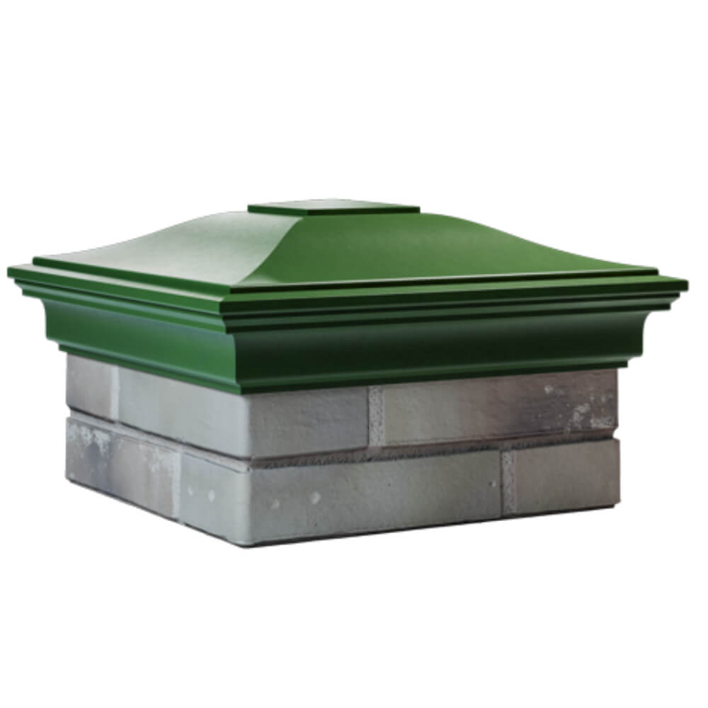 Колпак Zking Монблан Зеленый на столб 1.5х1.5 кирпича (385х385мм) в Мытищах фото