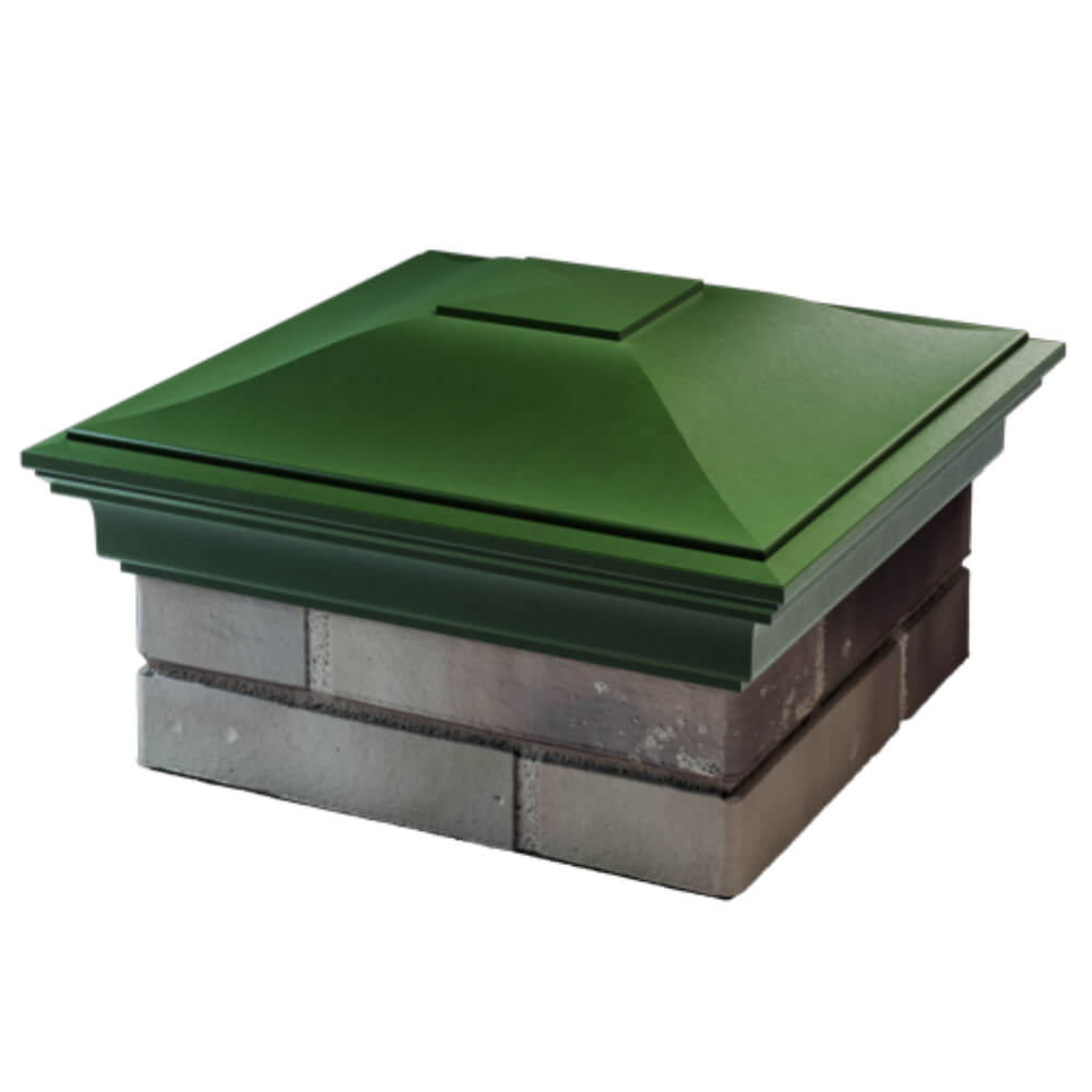 Колпак Zking Монблан Зеленый на столб 1.5х1.5 кирпича (385х385мм) в Мытищах фото