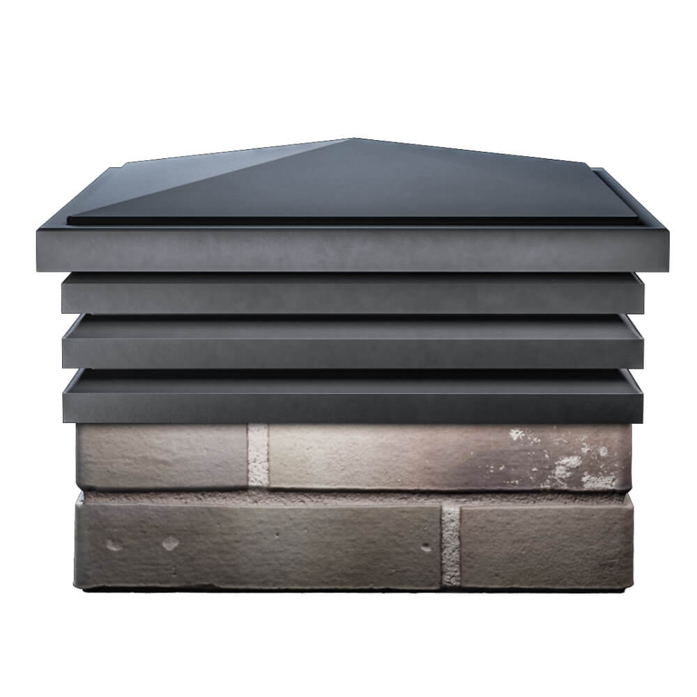 Колпак Zking Бона ХайТек Серый на столб 1.5х1.5 кирпича (385х385мм) Мытищи фото