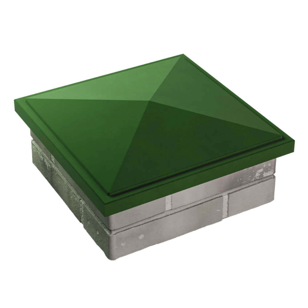 Колпак Zking БонаМоно Зеленый на столб 1.5х1.5 кирпича (385х385, 400х400мм) в Мытищах фото