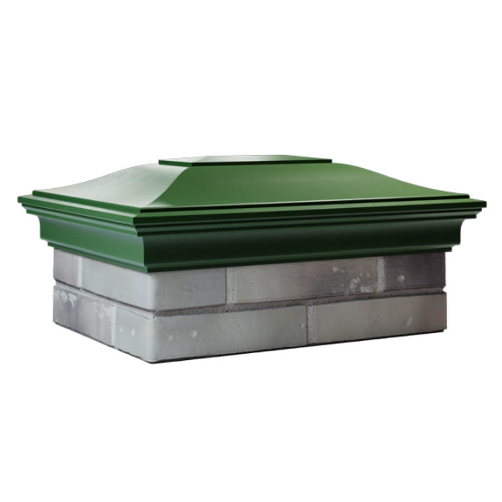 Колпак Zking Монблан Зеленый на столб 2х1.5 кирпича (515х385мм) в Мытищах фото