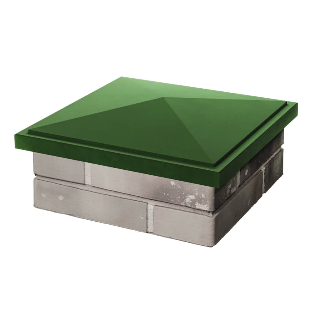 Колпак Zking БонаМоно Зеленый на столб 1.5х1.5 кирпича (385х385, 400х400мм) в Мытищах фото