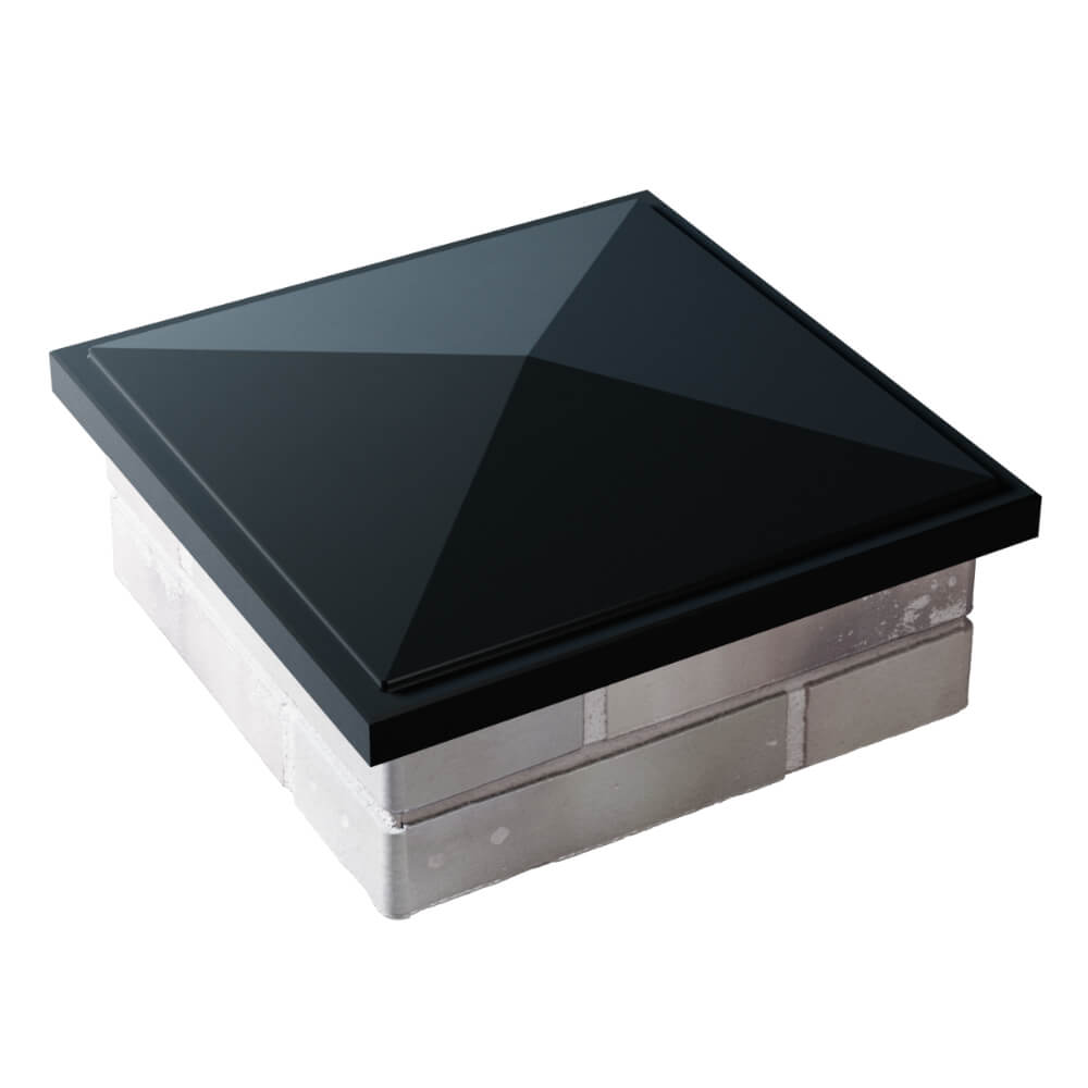 Колпак Zking БонаМоно Черный на столб 1.5х1.5 кирпича (385х385, 400х400мм) в Мытищах фото