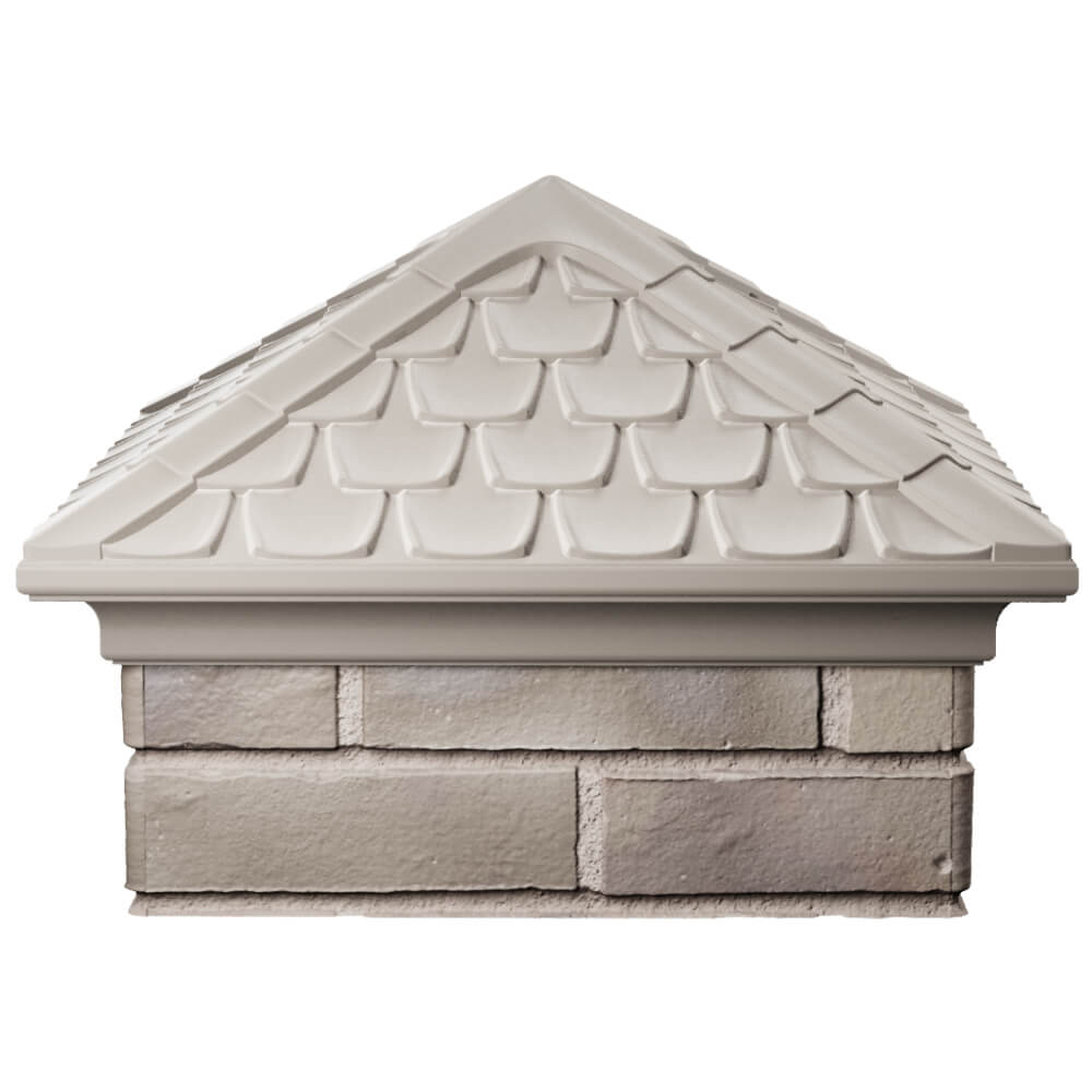 Колпак Zking Эльбрус Бежевый на столб 1.5х1.5 кирпича (385х385мм) Мытищи фото