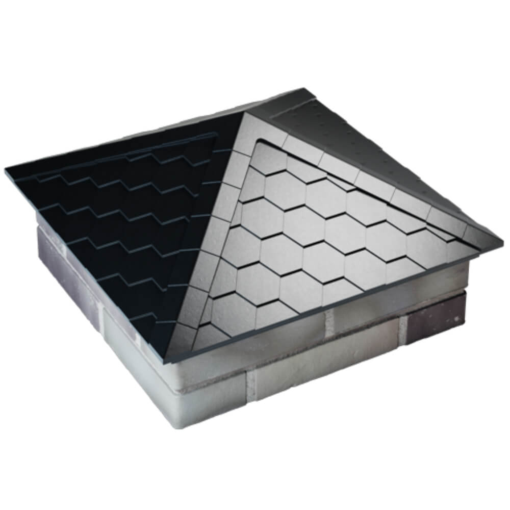 Колпак Zking Эверест Черный на столб 2х2 кирпича (535х535мм) Мытищи фото