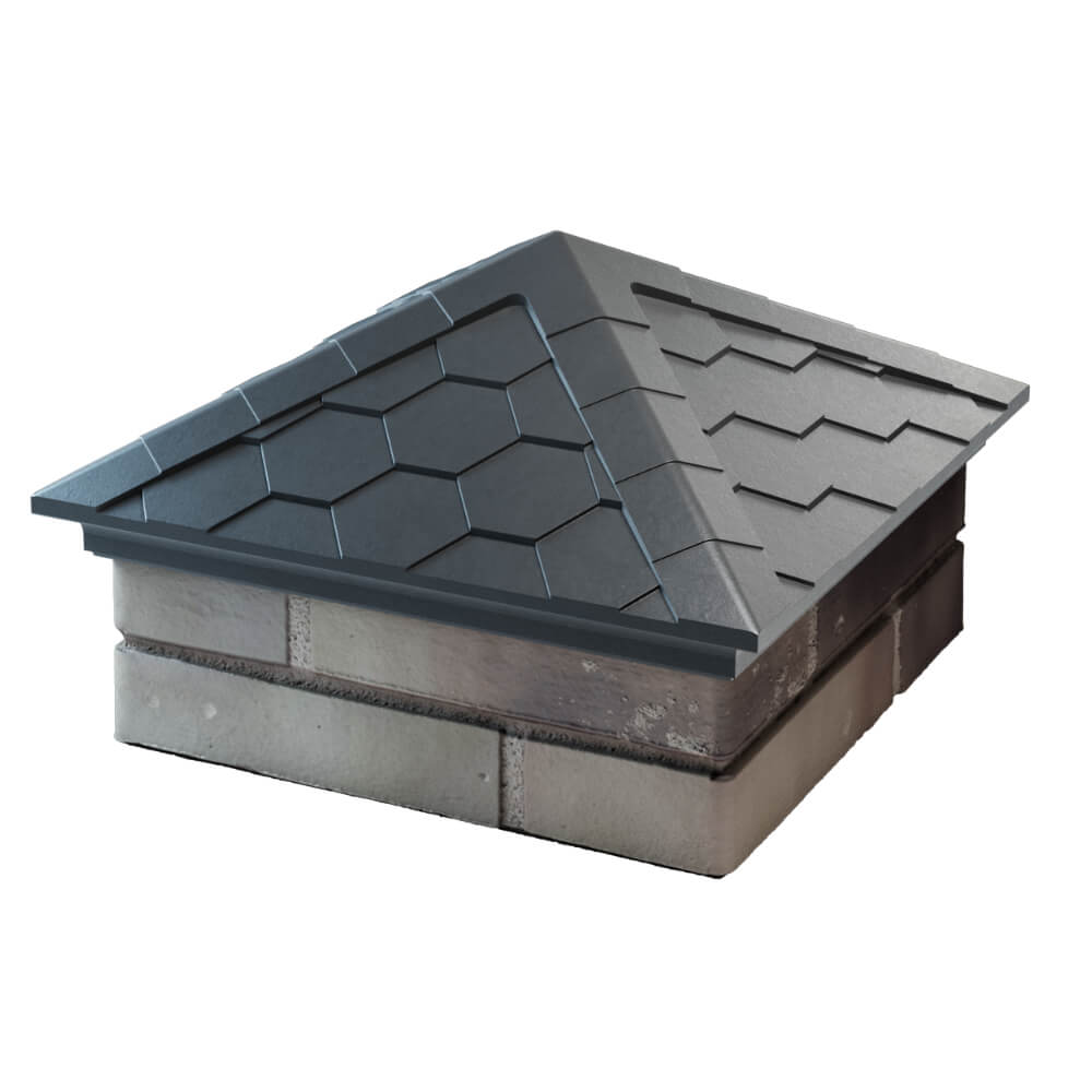 Колпак Zking Эверест Серый на столб 1.5х1.5 кирпича (390х390мм) в Мытищах фото