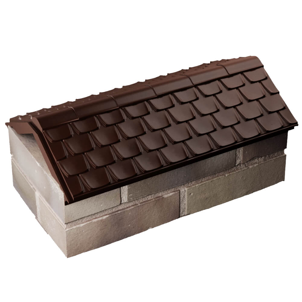Парапет Zking Эльбрус Коричневый с посадкой на 1 кирпич (255мм) в Мытищах фото