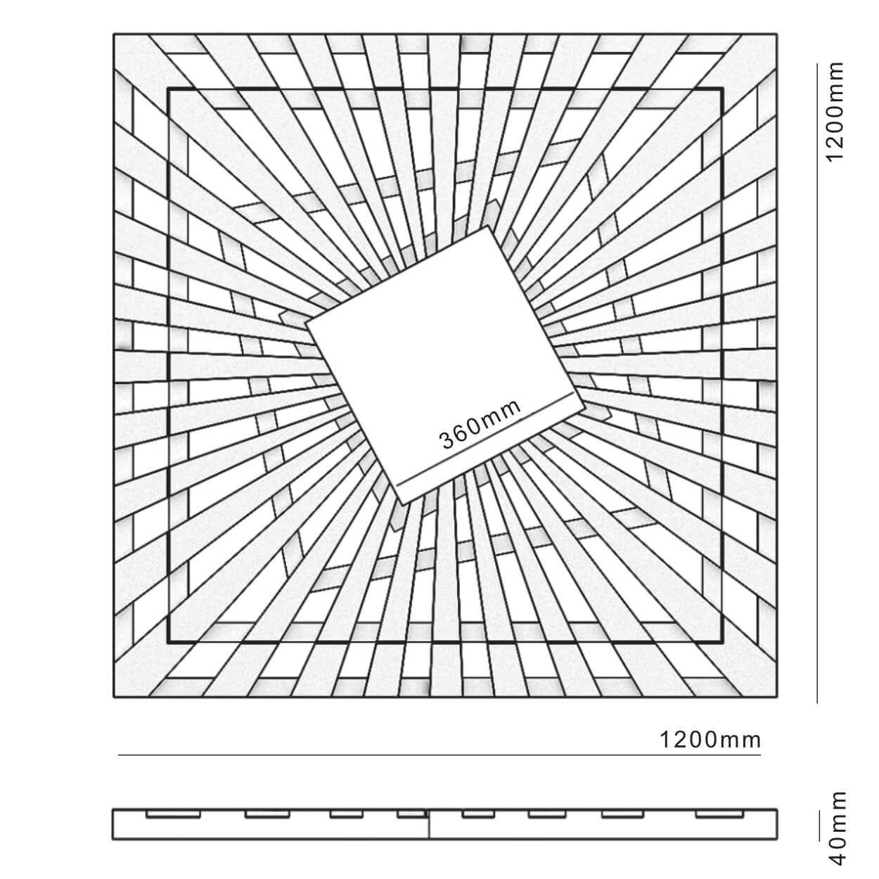 Приствольная решетка для дерева ZKING ATMOSPHERE 1.2х1.2м Черная в Мытищах фото